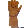 Guantes de soldadura de piel extreme heat fire resistant cow split leather welding safety gloves